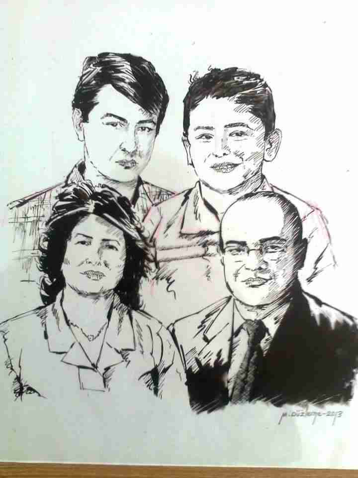 Melek Binbaşıoğlu Akmil, Oğulcan Akmil, Utkucan Akmil ve Ahmet Levent Akmil ile birlikte.